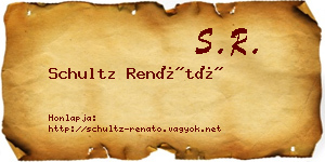 Schultz Renátó névjegykártya