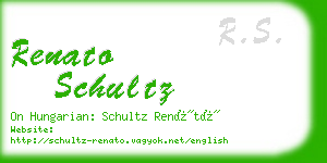 renato schultz business card